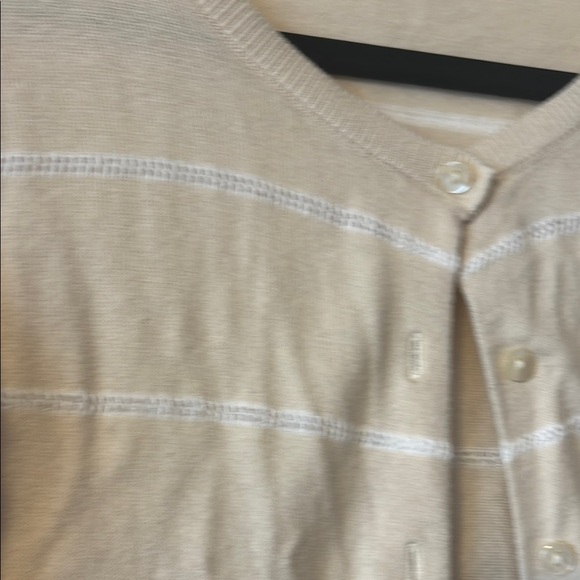 LOFT Cream Cardigan Lightweight Knit Sweater - Picture 3 of 5